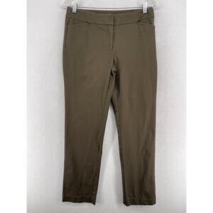 EILEEN FISHER Pants PS Petite Organic Cotton Twill Hemp Tapered Chino Green